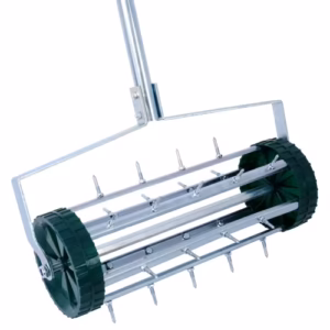 Steel Spike Manual Rolling Lawn Aerator - Heavy Duty Soil Aeration Tool